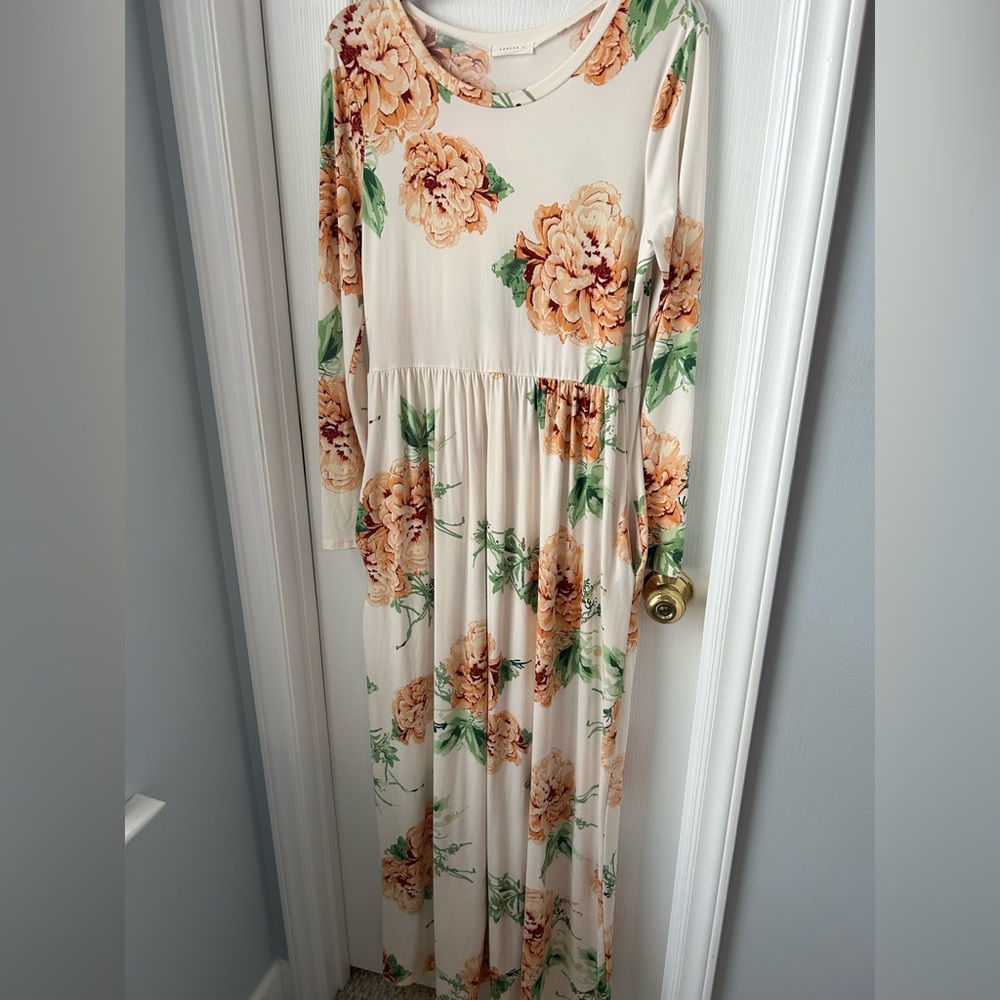 White Floral Maxi Dress